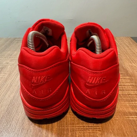 Nike Air Max 1 Sz 8.5‎ Attack Pack Red 308866-600 Powerwall Shoes Sneakers - Picture 4 of 7